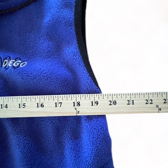 Vintage Fleece Vest San Diego 2000 Andy's Full Zip Blue Small - Picture 8 of 12